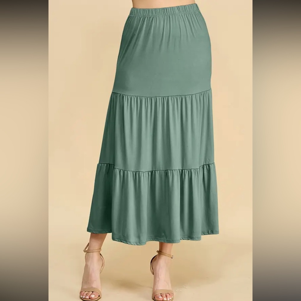 ShopEvelynne Sage Maxi Skirt